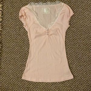 Guess lace trim top